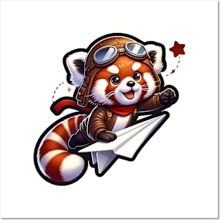 The Pilot Red Panda Posters and Art